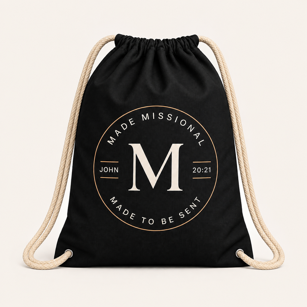 Packaging With A Purpose — Missional Drawstring Bag